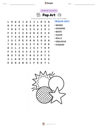 Aperçu de la feuille de travail imprimable Pop Art