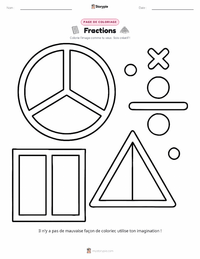 Aperçu de la feuille de travail imprimable Fractions