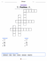 Aperçu de la feuille de travail imprimable Fractions