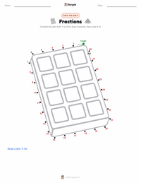 Fractions printable worksheet preview