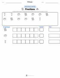 Aperçu de la feuille de travail imprimable Fractions