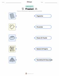 Anteprima della scheda stampabile di Frazioni