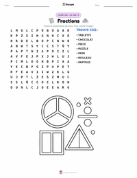 Aperçu de la feuille de travail imprimable Fractions