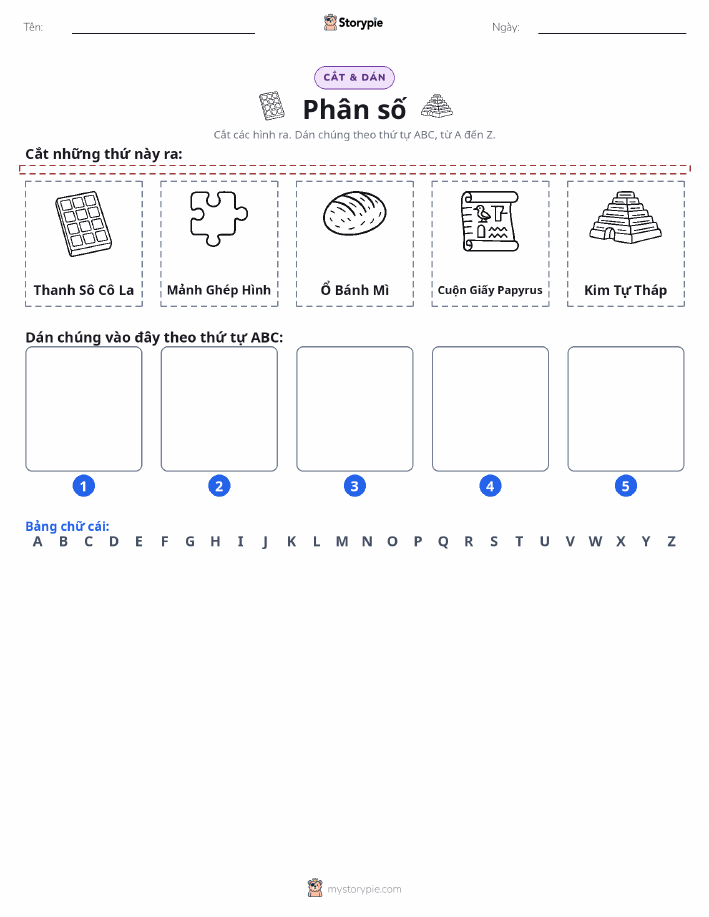 Cắt & Dán Chữ Cái