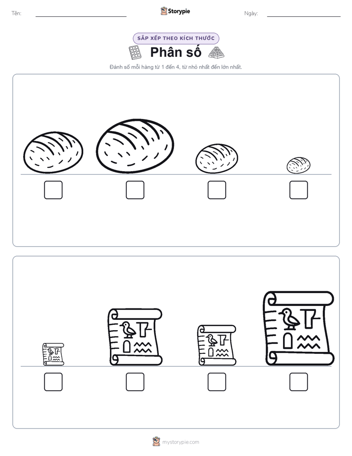 Thứ Tự Kích Thước