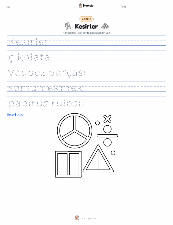 Yazma Pratiği