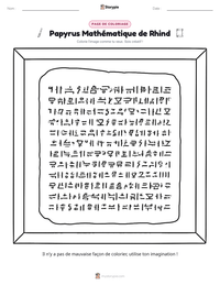 Aperçu de la feuille de travail imprimable Papyrus Mathématique de Rhind