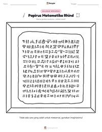 Prabaca lembar kerja cetak Papirus Matematika Rhind