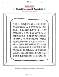 Rhind Matematik Papirüsü yazdırılabilir çalışma sayfası önizlemesi