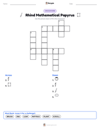 Rhind Mathematical Papyrus printable worksheet preview