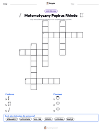 Podgląd drukowalnego arkusza ćwiczeń Matematyczny Papirus Rhinda