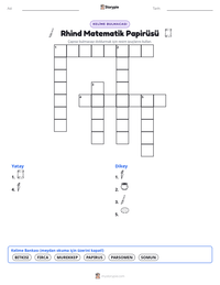 Rhind Matematik Papirüsü yazdırılabilir çalışma sayfası önizlemesi