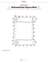 Mathematischer Papyrus Rhind druckbare Arbeitsblatt Vorschau