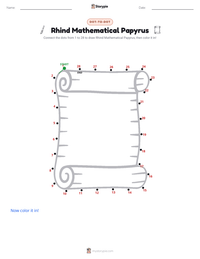 Rhind Mathematical Papyrus printable worksheet preview