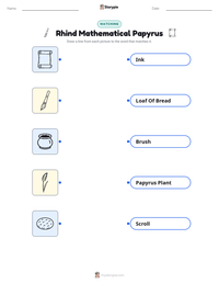 Rhind Mathematical Papyrus printable worksheet preview