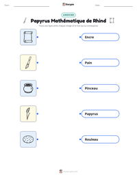 Aperçu de la feuille de travail imprimable Papyrus Mathématique de Rhind
