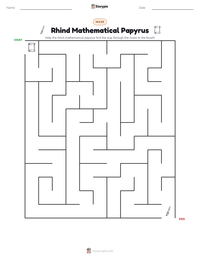 Rhind Mathematical Papyrus printable worksheet preview