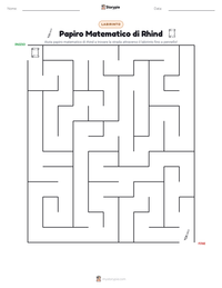 Anteprima della scheda stampabile di Papiro Matematico di Rhind