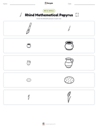 Rhind Mathematical Papyrus printable worksheet preview
