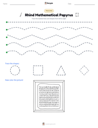 Rhind Mathematical Papyrus printable worksheet preview