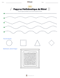Aperçu de la feuille de travail imprimable Papyrus Mathématique de Rhind