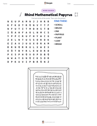 Rhind Mathematical Papyrus printable worksheet preview