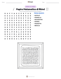 Anteprima della scheda stampabile di Papiro Matematico di Rhind
