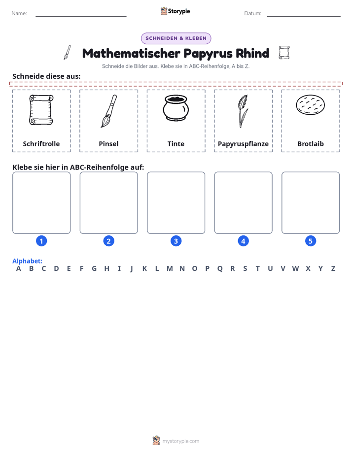 Schneiden & Einfügen Alphabet