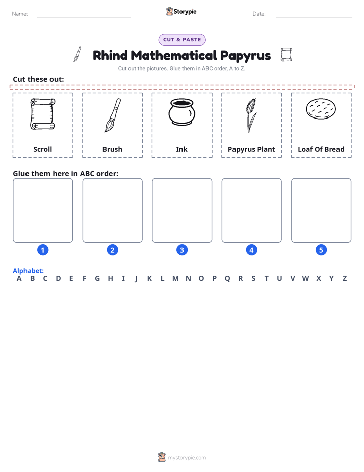 Cut & Paste Alphabet