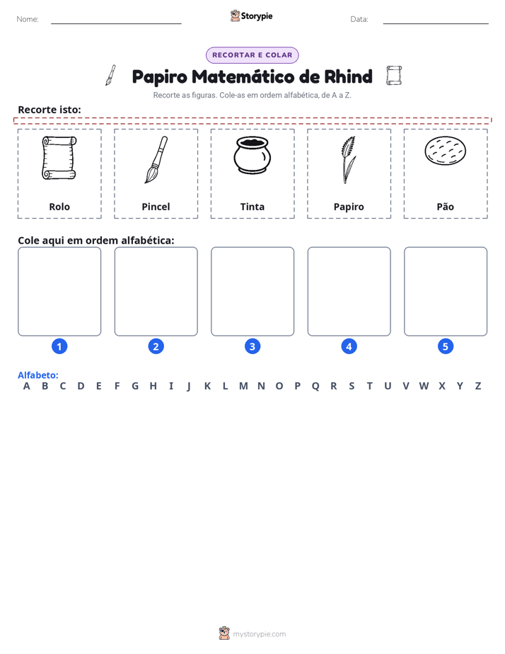 Recortar & Colar Alfabeto