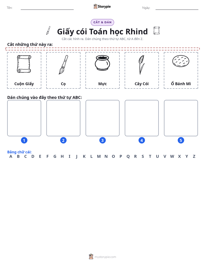 Cắt & Dán Chữ Cái
