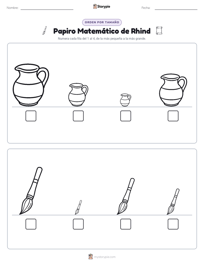 Orden de Tamaños