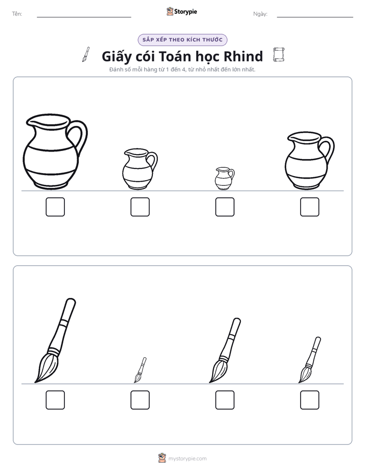 Thứ Tự Kích Thước