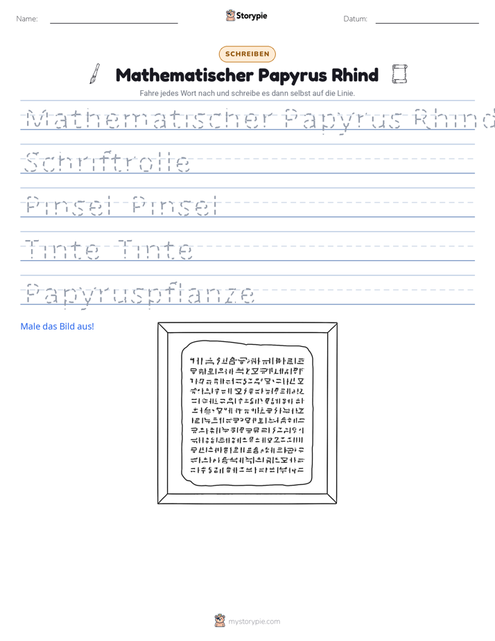Schreibübung