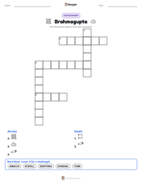 Brahmagupta printable worksheet preview