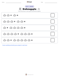 Brahmagupta printable worksheet preview