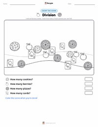 Division printable worksheet preview
