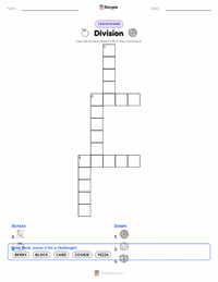 Division printable worksheet preview