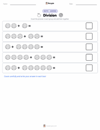 Division printable worksheet preview