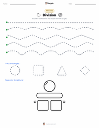 Division printable worksheet preview