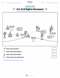 U.S. Civil Rights Movement printable worksheet preview