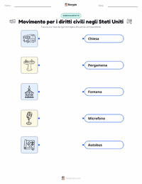 Scheda stampabile di Movimento per i diritti civili degli afroamericani per bambini