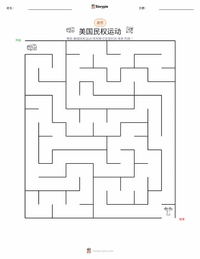 美国民权运动 可打印工作表预览