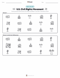 U.S. Civil Rights Movement printable worksheet preview