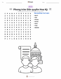 Xem trước tài liệu in sẵn Phong trào Dân quyền Hoa Kỳ