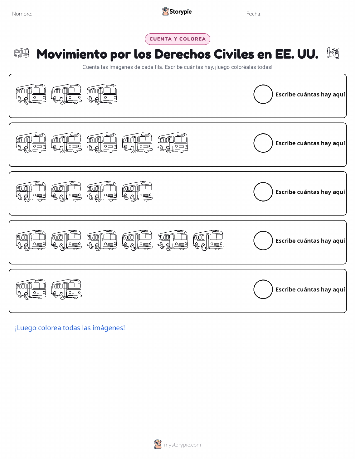 Contar y Colorear