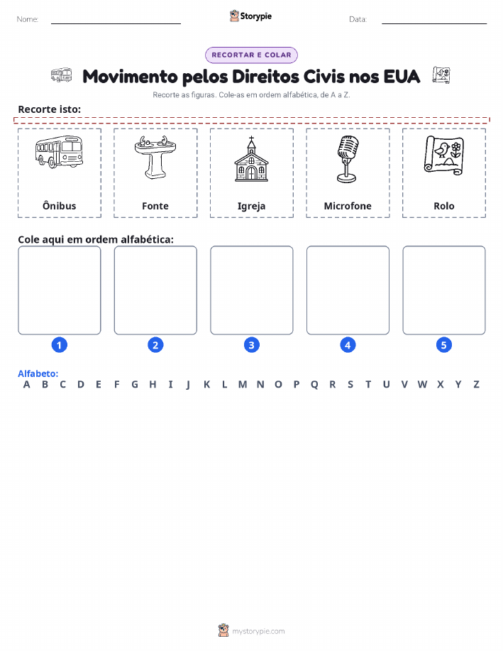 Recortar & Colar Alfabeto