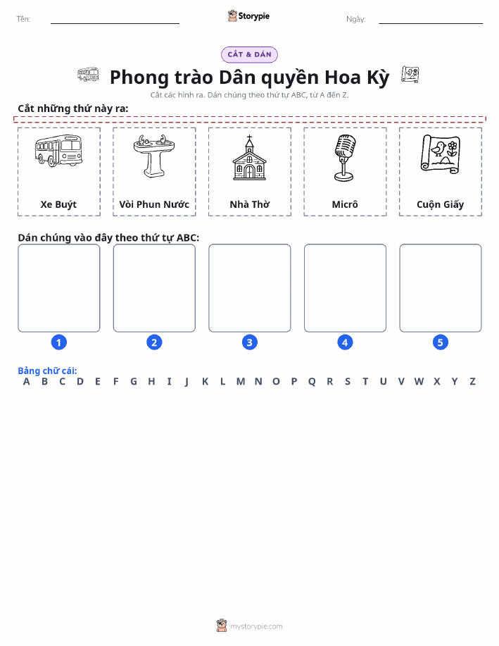 Cắt & Dán Chữ Cái