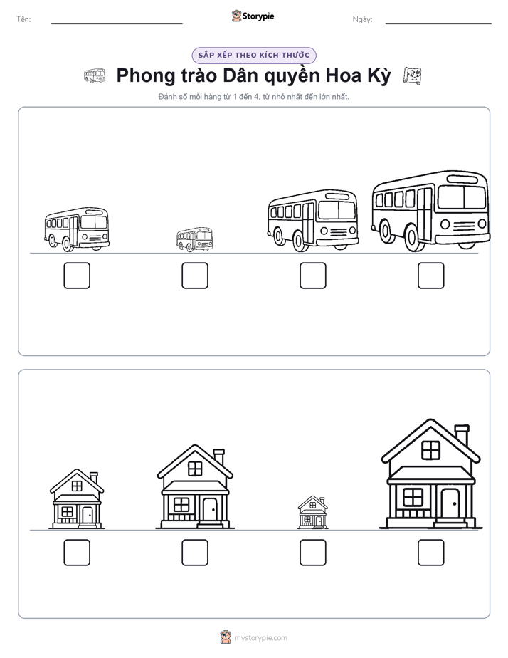 Thứ Tự Kích Thước