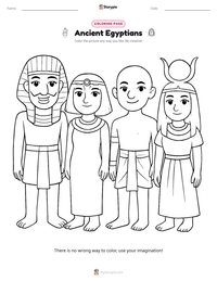 Ancient Egyptians printable worksheet preview